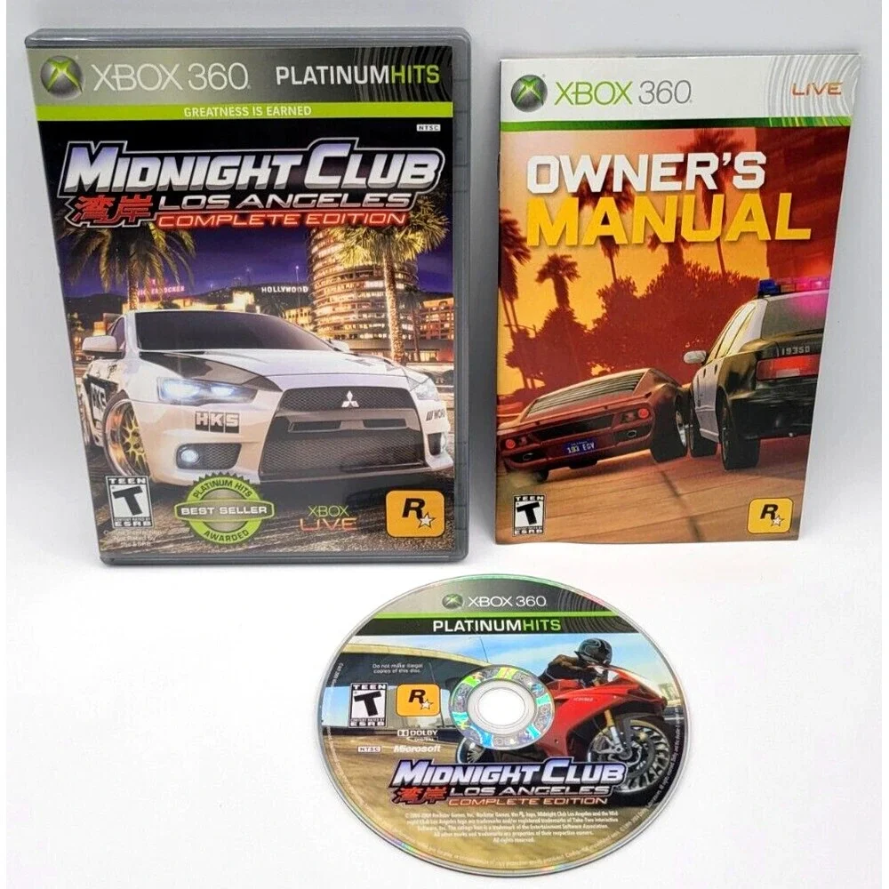 MIDNIGHT CLUB LOS ANGELES COMPLETE EDITION XBOX 360 GAME CIB COMPLETE‎ IN BOX
